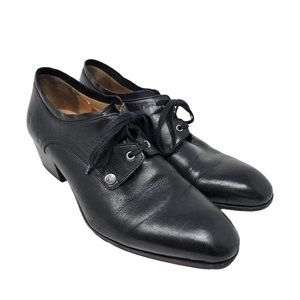 John Fluevog Black Leather Oxford Loafer Dress Shoes Sz 8.5